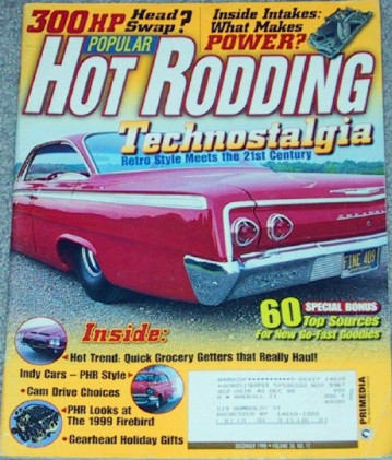 POPULAR HOT RODDING 1998 DEC - RARE T-41 PONTIAC WAGON 455